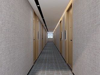 Hotel aisle 3d model