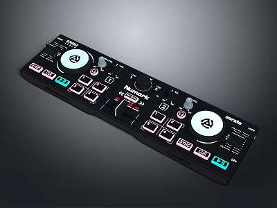 Pioneer DJ Controller With Dual Turntables Colorful Buttons And Knobs For Music Mixing 3d model