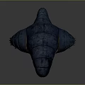 3D Fantasy Character Creature Design With Blue Head Pink Gray Plump Body Stout Limbs