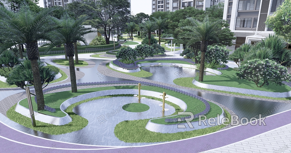 Modern Garden Landscape Community Landscape model