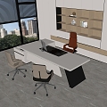 Modern Boss Office Chair Office Chair Office Desk 3d model