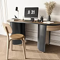 Modern desk and chair combination 3d model