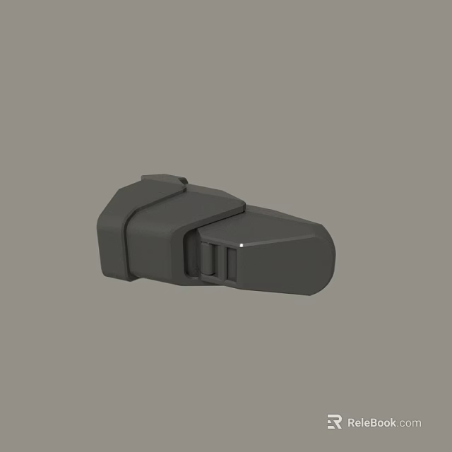 Black Mechanical Component With 3D Modeled Sleek Design And Functional Structure 3d model 