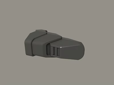 Black Mechanical Component With 3D Modeled Sleek Design And Functional Structure 3d model