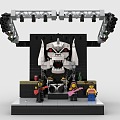 LEGO toy blocks rock stage rock band live 3d model