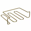 Brass Metal Kitchen Utensil Rack With Multiple Sizes For Organizing Tools