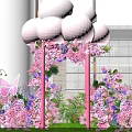 Shenzhen 2026 Modern Glass Building Photo Check In Spot With Pink Blossoms And Bench
