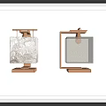 New Chinese Style Table Lamp 3d model