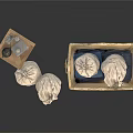 Vintage Household Supplies With Wheeled Cart Wooden Box Sacks Cloths And Lantern