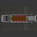 Military Tracked Vehicle Design With Red Seats And Heavy Duty Chassis