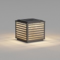 Water corrugated column head lamp 3d model