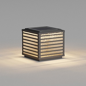 Water corrugated column head lamp 3d model