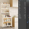 White Kitchen Cabinets With Open Shelves For Jars Cups Small Appliances And Indoor Plant