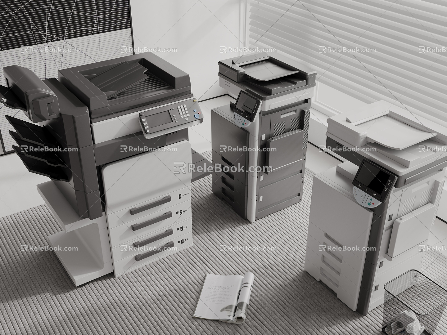 Printer Copier Scanner Office Equipment 3d model