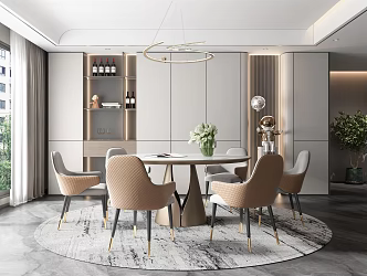 Light Luxury Restaurant 3d model