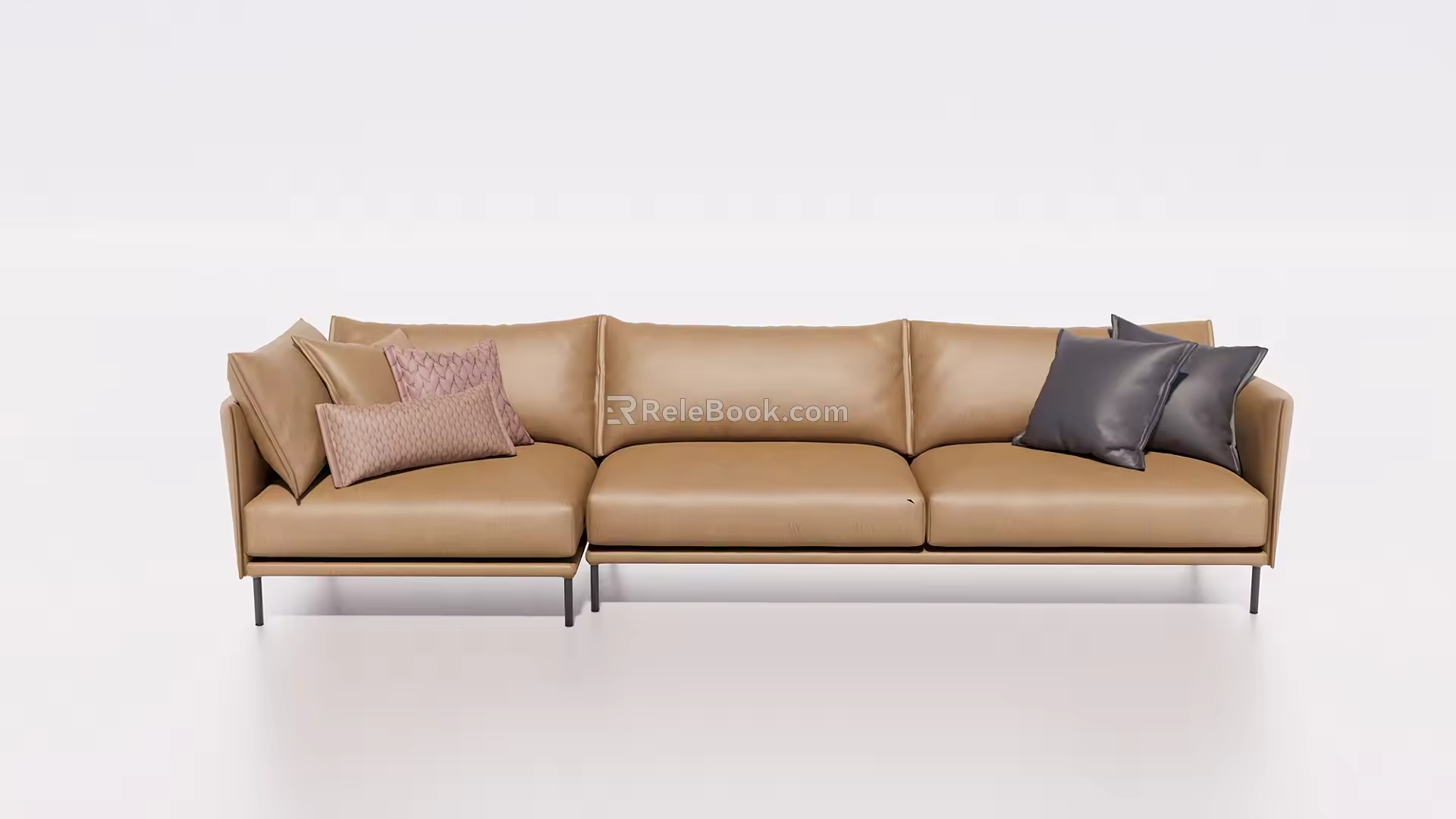 Modern three-seat sofa multiplayer sofa 3d model