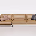 Modern three-seat sofa multiplayer sofa 3d model