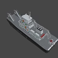 Winch Tug 2000 Tugboat With Multi Deck Lifebuoys Railing Stairs And Detailed Structure Design
