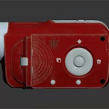 Red Vivitar Digital Camcorder With Open Screen And Silver Trim Design 3d model