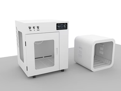 Laboratory Drying Oven With Transparent Door Digital Display And Interior Structure 3d model
