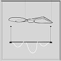 Modern Circular And Curved Hanging Chandelier With LED Lighting And Metal Frame For Minimalist Interior