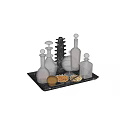 Kitchen ornaments drinks food red wine drinks 3d model