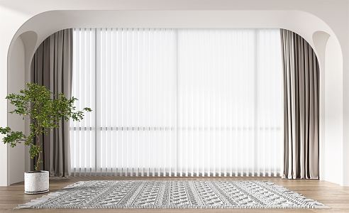 Modern venetian blinds curtain venetian blinds 3d model