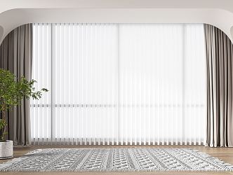 Modern venetian blinds curtain venetian blinds 3d model