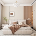 Cream wind bedroom 3d model