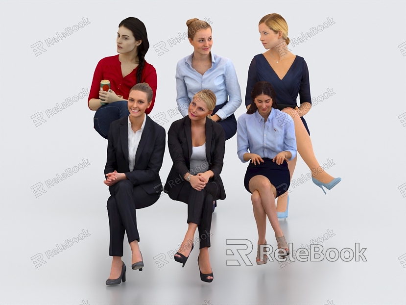 Multi-person woman sitting person author's woman beauty model