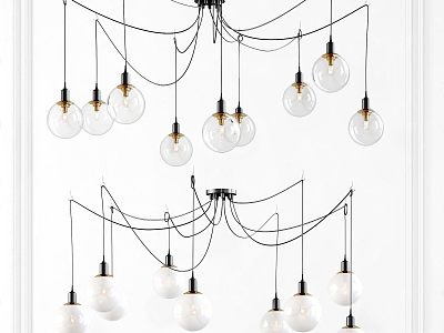 Industrial wind chandelier 3d model