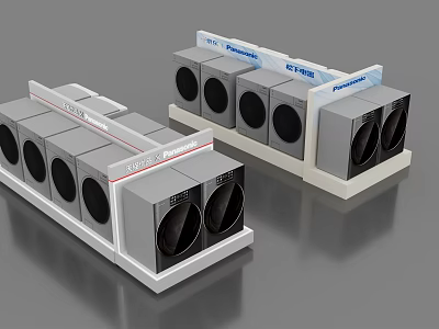 Panasonic Washing Machines Display With Modern Design And Eco Friendly Features 3d model