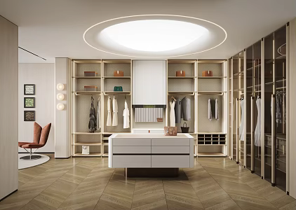 Modern Cloakroom Solid Wood Cloakroom 3d model