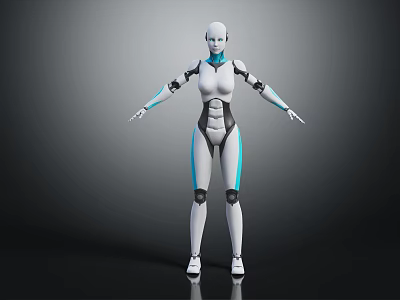 Modern Robot Cyber Girl Cyber Girl Future Girl Machine Girl 3d model