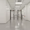 Modern aisle access control machine 3d model