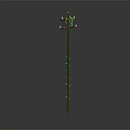 Wooden Utility Pole Structure With Crossarms And Climbing Steps For Outdoor Use