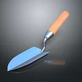 Durable Hardware Tool Trowel With Blue Metal Blade And Wooden Handle