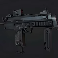 Modern Black Tactical Rifle With Scope Magazine And Ergonomic Stock