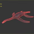 Realistic Blue Plesiosaur 3D Model With Long Neck And Aquatic Reptile Traits