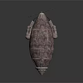 Vintage Cosmic Spaceship With Fish Shaped Design Metallic Parts And Propeller