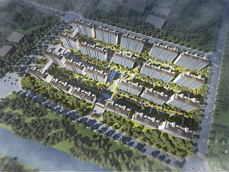 New Chinese-style Residential District Multi-storey Residential District 3d model