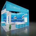 Medtronic 5A Medical E88 Exhibition Booth With Blue Design Product Display And Green Plant