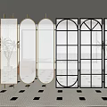 Stylish Modern Room Dividers With Metal Frames And Glass Panels For Home Decor