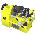 Yellow Industrial Pipe Threading Machine With Clamping System And Efficient Operation