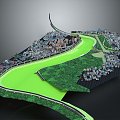 Aerial View Urban Aerial View Micro City Micro City Landscape Urban Micro City Overlook 3d model