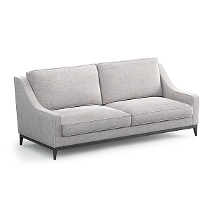 Modern Double Sofa Simple Sofa 3d model