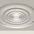 Modern Ceiling Design With Multi Layered Circles Recessed Light And LED Strip