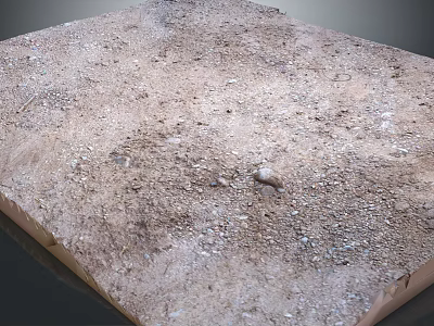 Rough Ground Surface With Gravels And Dirt 3d model