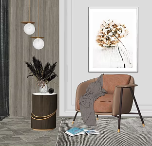 Modern Single Sofa Leisure Chair 3d model