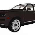 Rolls Royce Black SUV With Silver Wheels Chrome Accents And Luxury Exterior Design